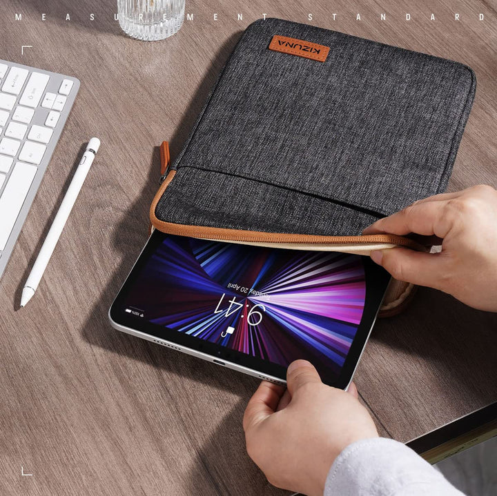 9.7-10 Inch Tablet Sleeve Water Resistant Laptop Bag for 9.7 10.5 11 iPad Pro/Apple 10.2 iPad/10 Surface Go/Huawei MediaPad M5 Pro/10.5 Samsung Galaxy Tab A S6/Lenovo Smart/Acer -Brown