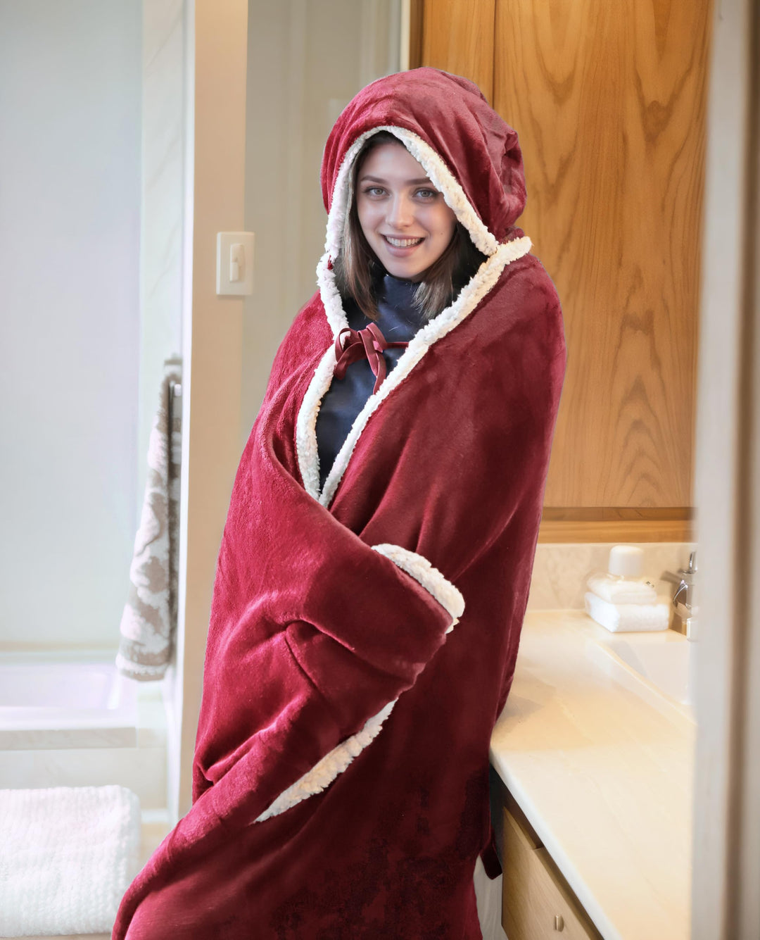 Catalonia Hooded Blanket Poncho | Wearable Blanket Wrap