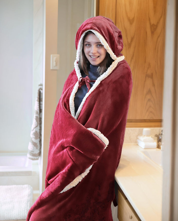 Catalonia Hooded Blanket Poncho | Wearable Blanket Wrap