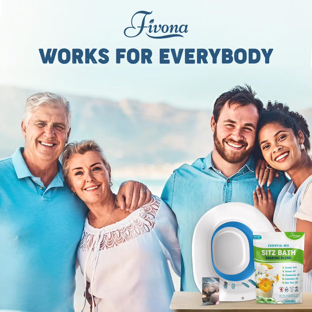 Fivona 2-in-1 Sitz Bath Soak Kit Over The Toilet Seat w