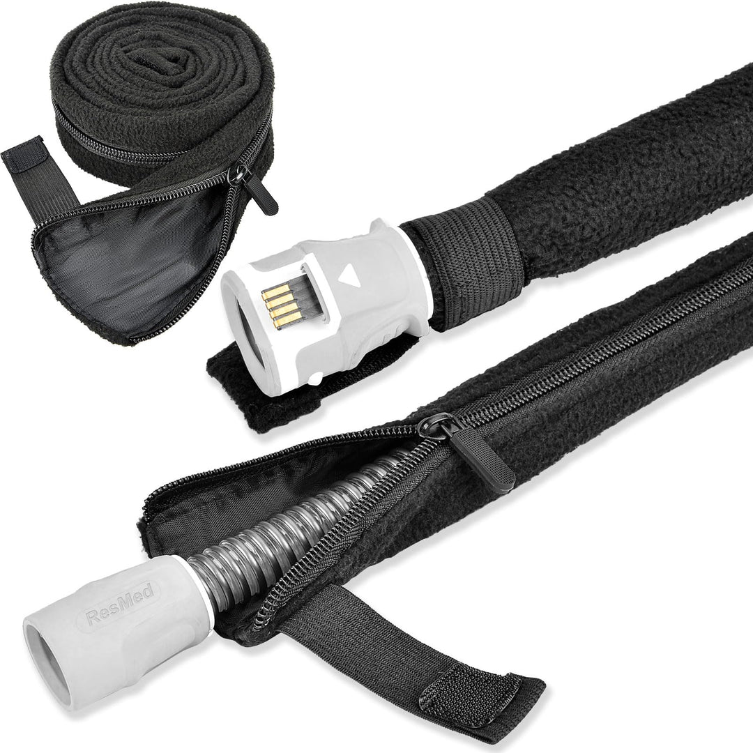CPAP Hose Cover 6ft 4in Fit Resmed ClimateLineAir 10 11 Heated Tubing, Full-Length Zippered CPAP Tube Cover, Soft Cpap Tube Sleeve Wrap - Keep Deep Sleep, Cats Proof, Prevent Condensation