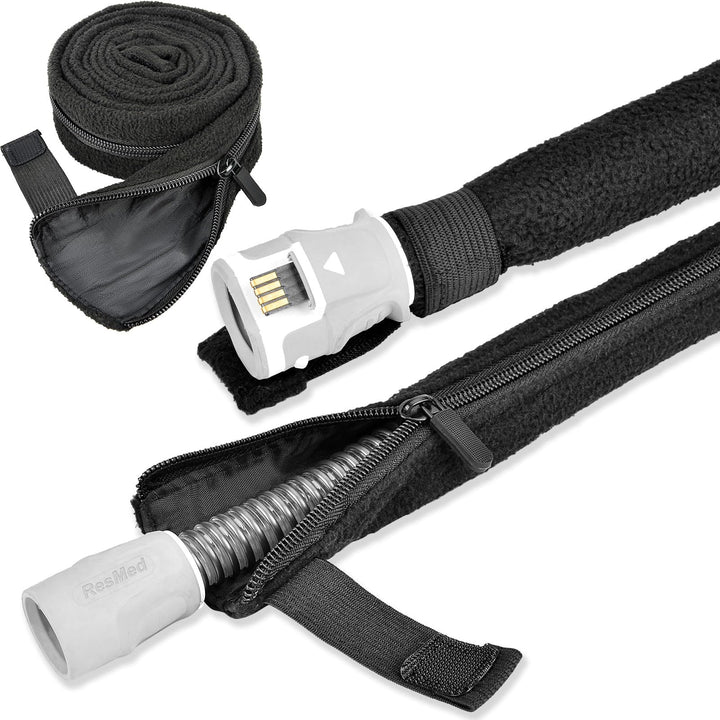 CPAP Hose Cover 6ft 4in Fit Resmed ClimateLineAir 10 11 Heated Tubing, Full-Length Zippered CPAP Tube Cover, Soft Cpap Tube Sleeve Wrap - Keep Deep Sleep, Cats Proof, Prevent Condensation