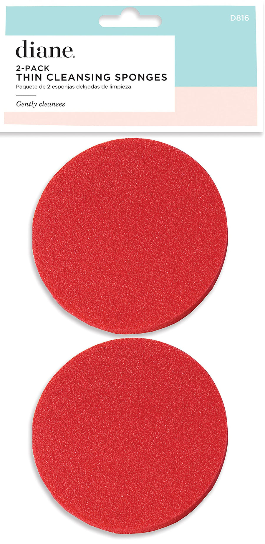 Thin Cleansing Sponges - Red - 2 Pack