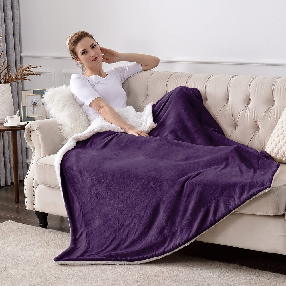 SOCHOW Sherpa Fleece Throw Blanket, Double-Sided Super 