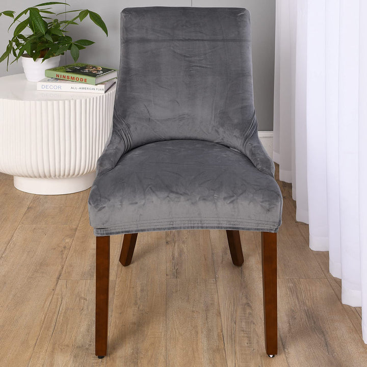 MIFXIN Velvet Wingback Side Chair Cover Slipcover Stret