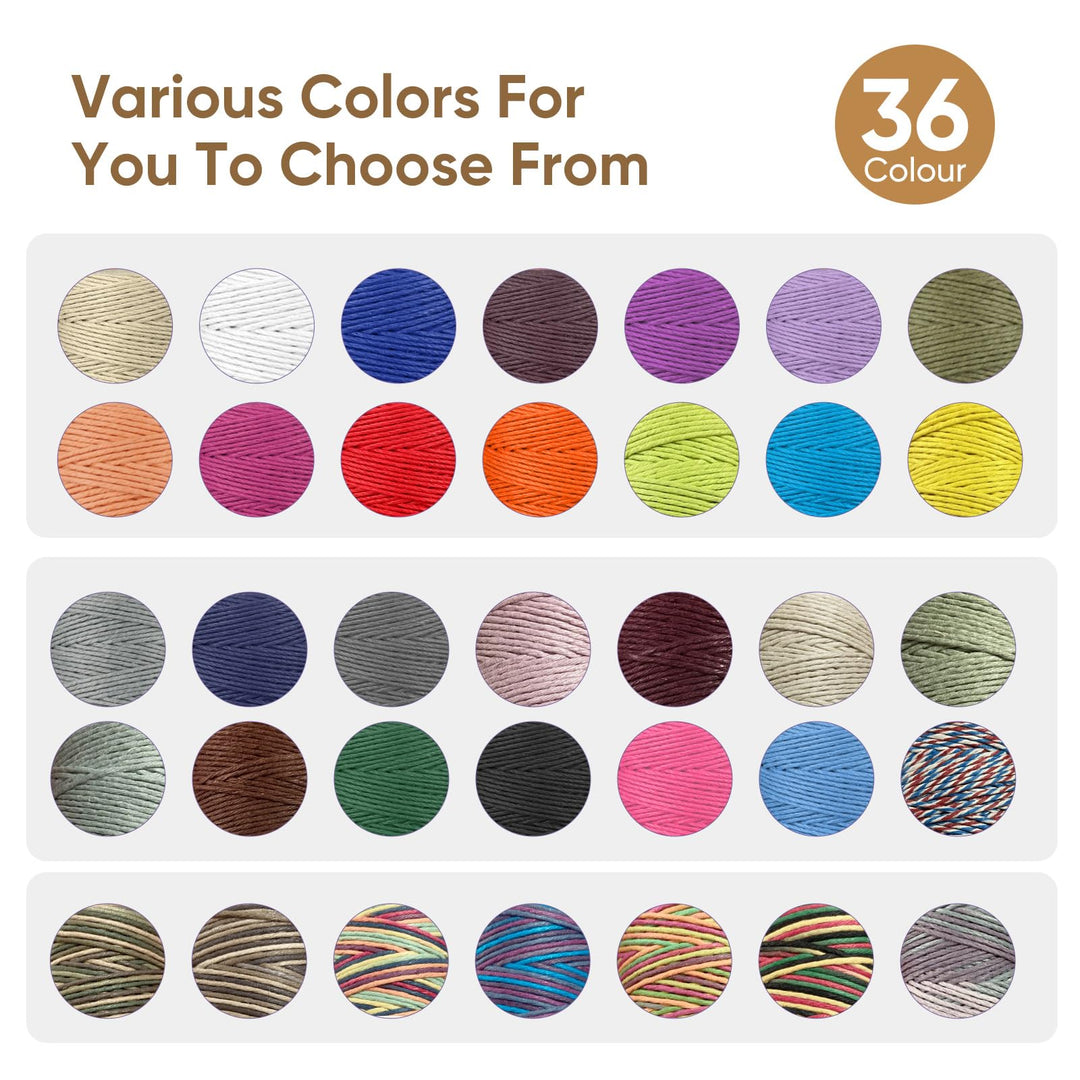 100% Hemp Cord, Jewelry Making, 0.5mm, 120 Meters (400feet) (1 White)