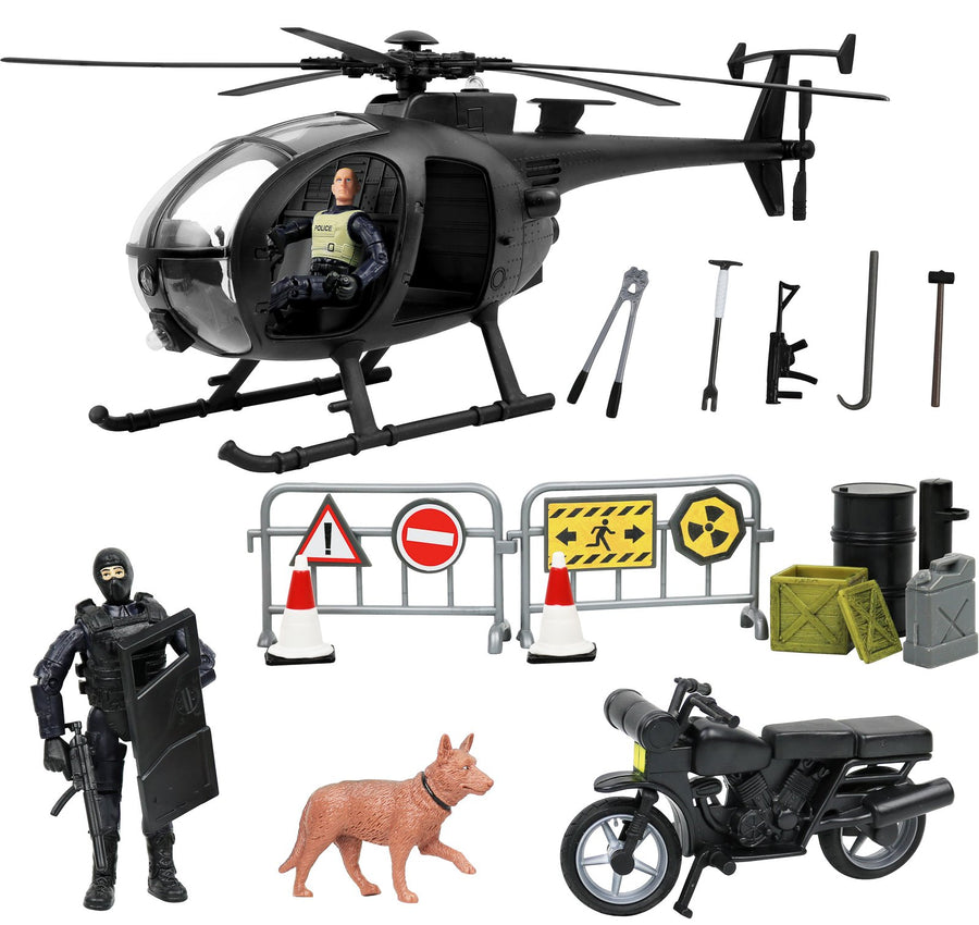 Military SWAT Elite Unit Rescue, 12 Action Figures | Fake Gun, Truck, Clothes, Costume, Gear | Toy Soldiers, Police Force, Officer Guys | Action Figure Soldier Army Men Toys, Kids, Boys