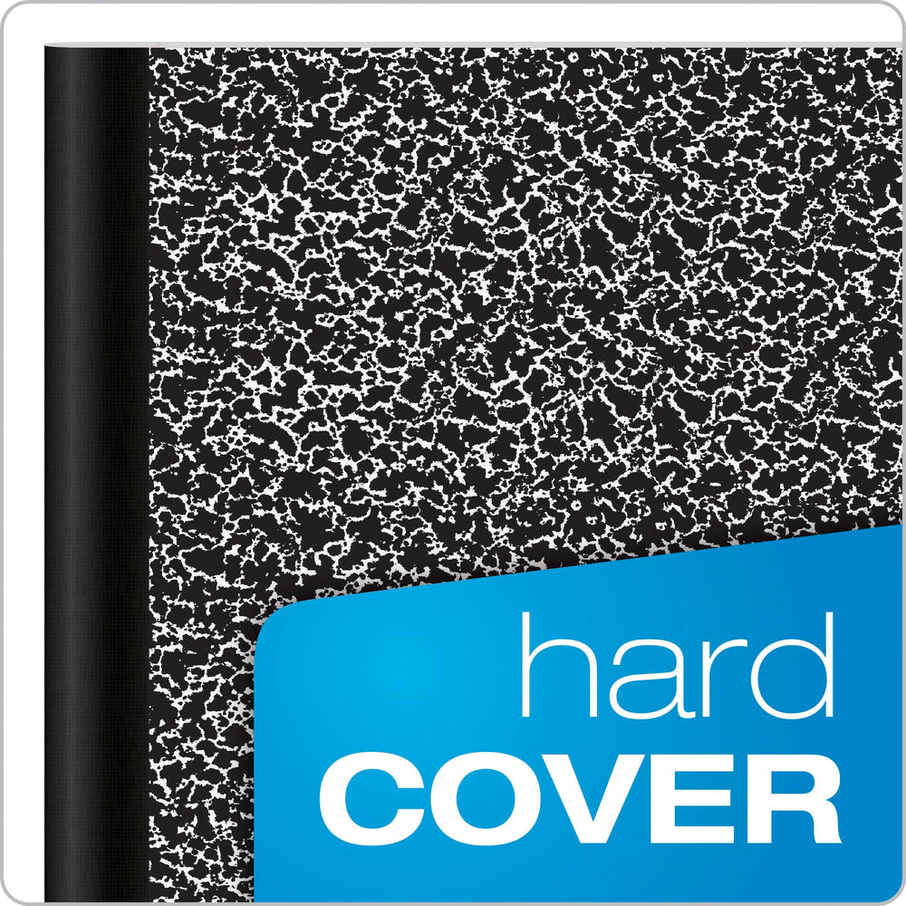 Marble Composition Book, 9 3/4 X 7 1/2 Inches, Wide Rule, Paperback, 100 Sheets, White (63795)