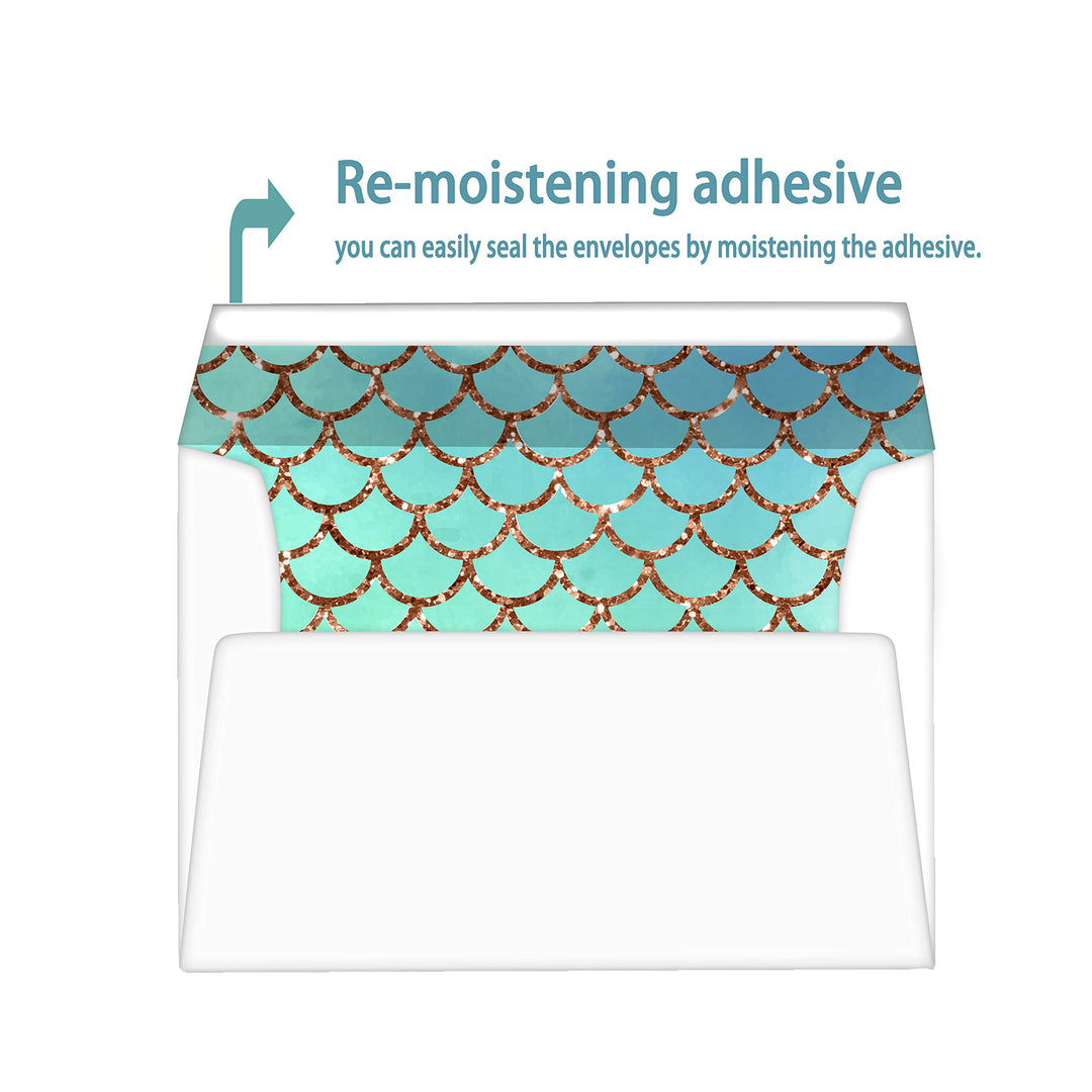 Mermaid Invitations with Envelopes,Magical Glitter Mermaid Party Invitations,20 Fill in Mermaid Birthday Invitation Under The Sea Invitations