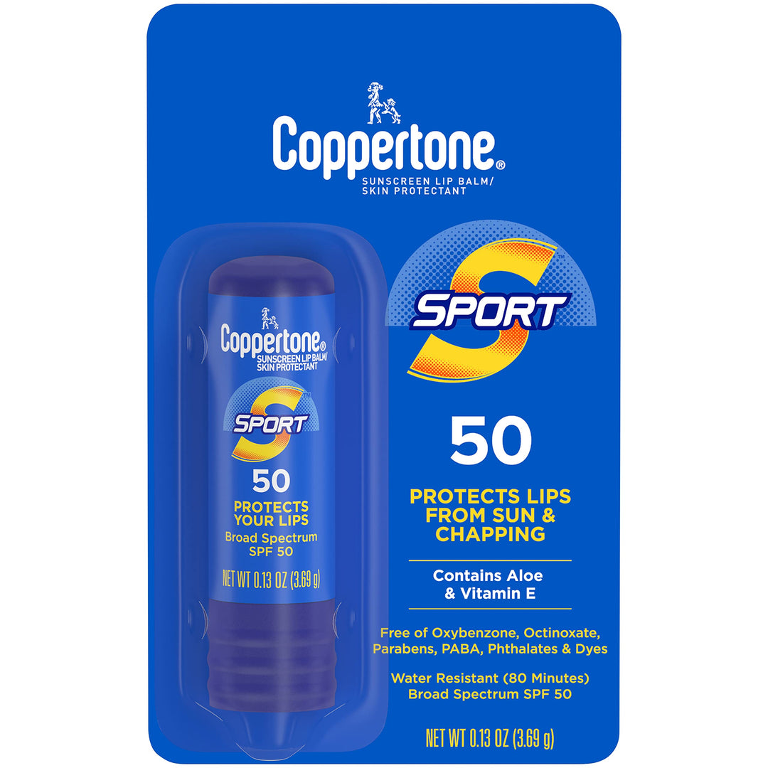 Sport Sunscreen Lip Balm, SPF 50 Sunscreen for Lips, Skin Protectant, 0.13 Oz