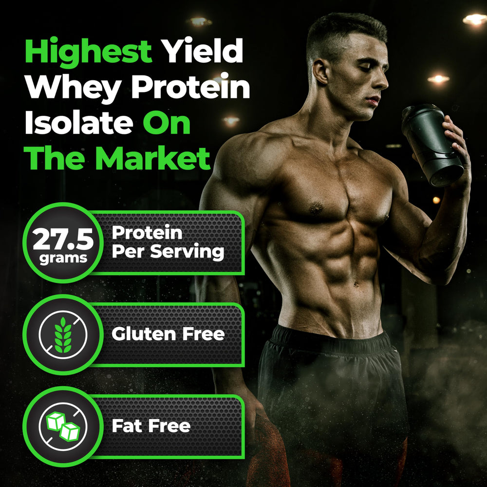 Isolyze Whey Protein Powder, 100% Whey Isolate Protein, Whey Protein for Muscle Building, 27.5g Protein Per Scoop, No Sugar & Low Fat Protein (Cinnamon Donut, 22 Servings)