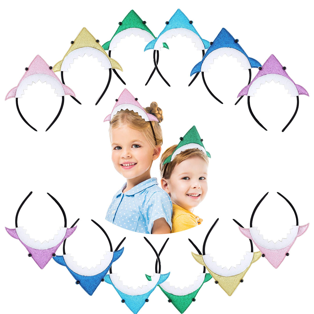 12 Pack Baby Shark Headbands Perfect Shark Party Favors Baby Shark Party Supplies