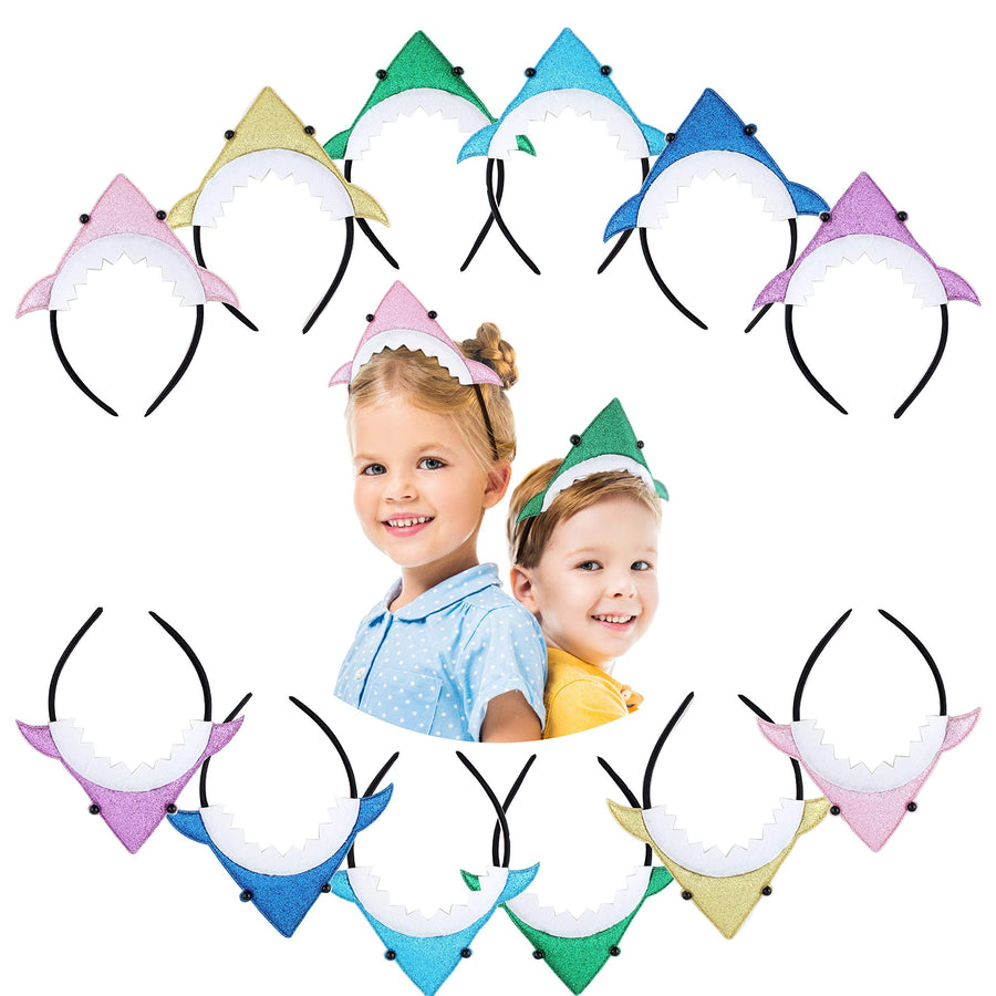 12 Pack Baby Shark Headbands Perfect Shark Party Favors Baby Shark Party Supplies
