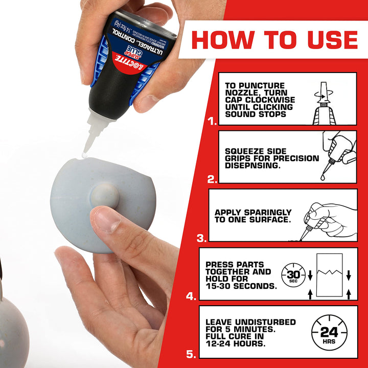 Ultra Gel Control Super Glue, 4-Gram Bottle (Pack of 2)