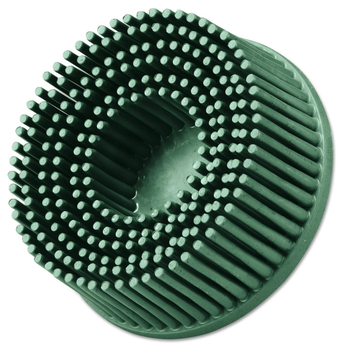 3M Abrasive 048011-18730 Roloc Bristle Discs, 2, 50 RPM and 25,000 RPM, Ceramic Abrasive Grain, Green