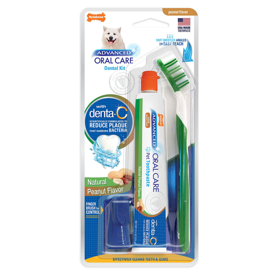Advanced Oral Care Natural Dog Dental Kit Peanut Flavor 2.5 oz.