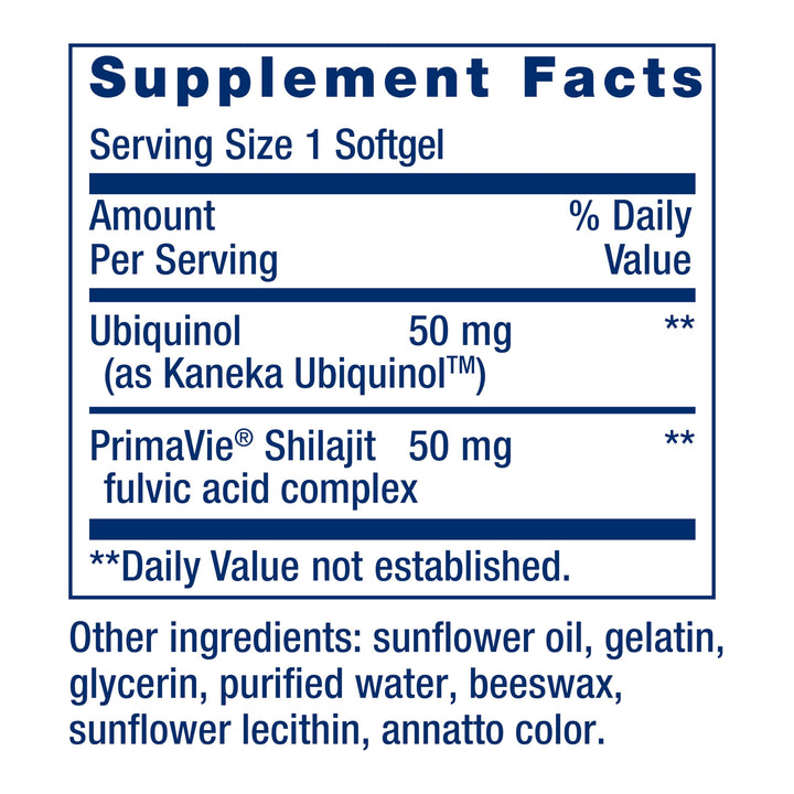 Super Ubiquinol CoQ10 with Enhanced Mitochondrial Support, Heart Health Supplement, Maximum Absorption, 50 mg, Non-GMO, Gluten-Free, 100 softgels