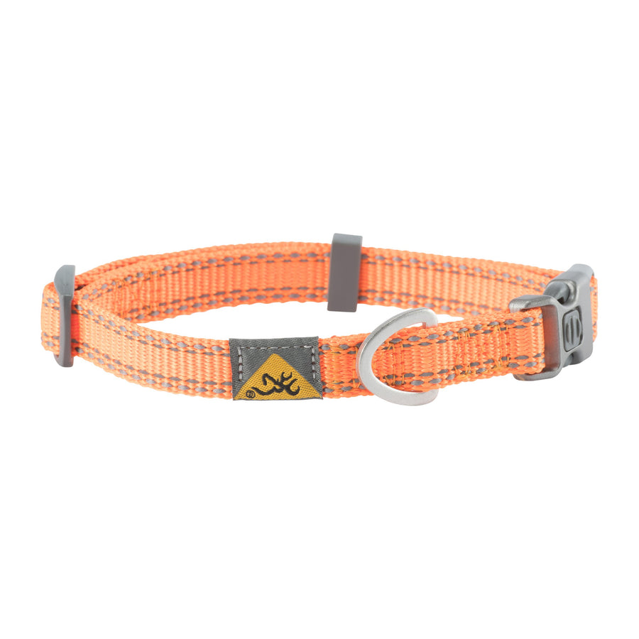 Classic Preformance Webbing Pet Collar, Fully Adjustable, Available in Solid Colors and Camo Patterns, Safety Orange, Small