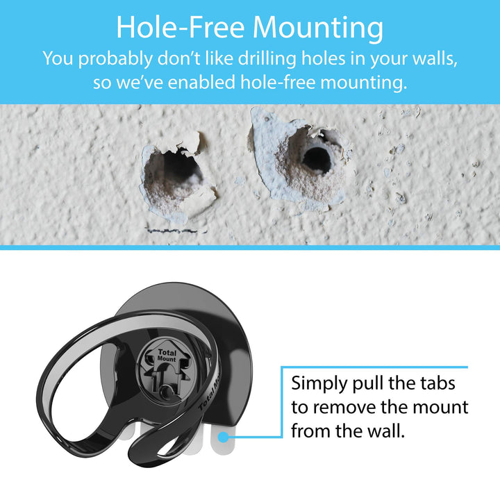 Compatible with HomePod Mini – Hole-Free Design Eliminates The Need to Drill Holes in Your Wall (Premium Black – Hole-Free Mount)