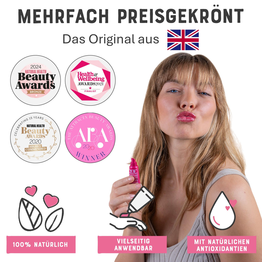 Dr. Lipp Superfood Lip Tint Sweet Potato 8ml – 4-in-ONE Ultra Moisturising Tinted Lip Balm, Lip Gloss, Cheek Blush &amp; Glossy Eyeshadow – 100% Natural – Fragrance &amp; Cruelty Free