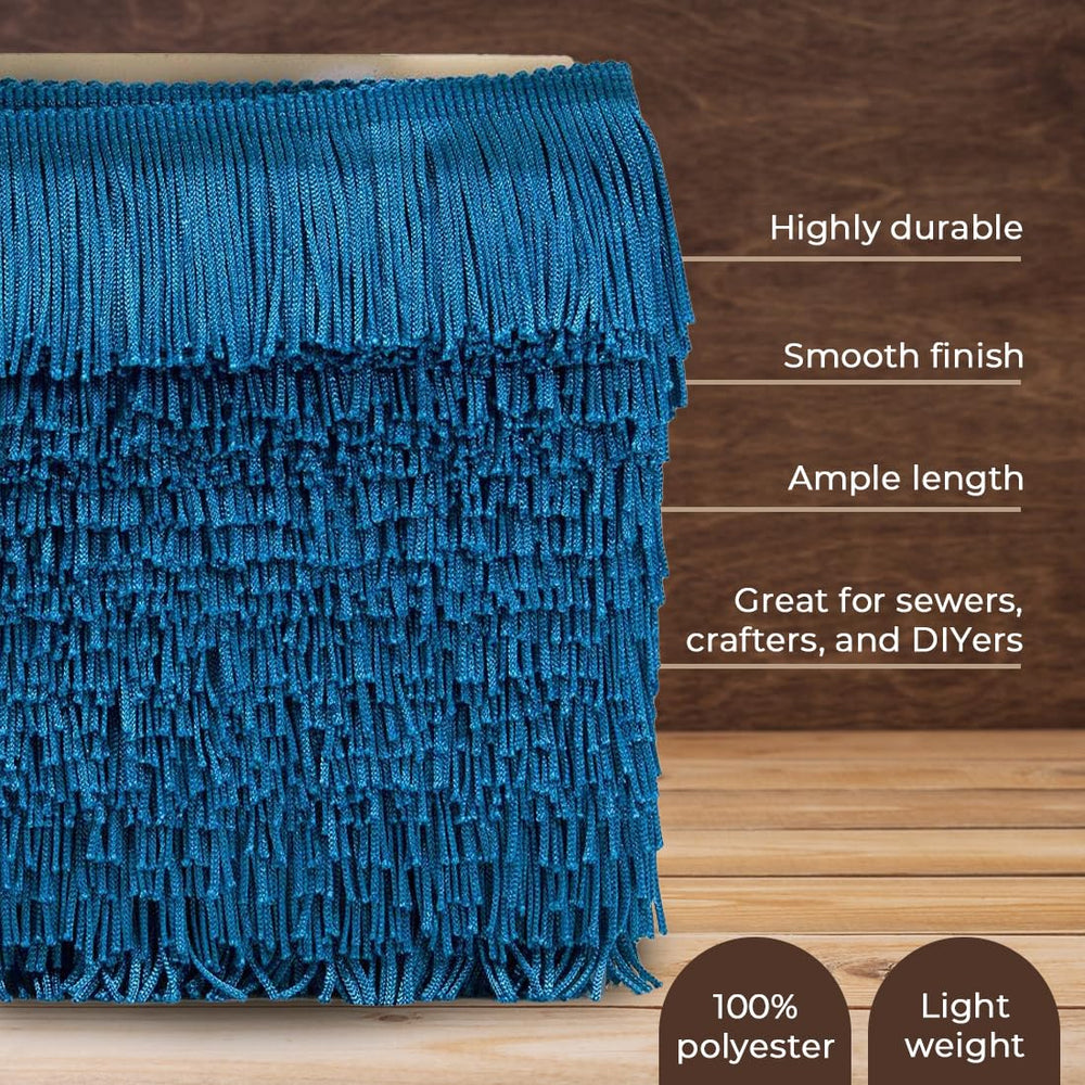 6 Chainette Fringe Trim | Army Green | (5 yard cut)