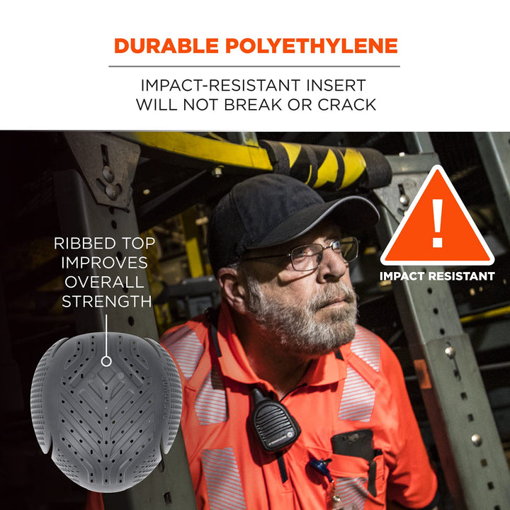 Ergodyne Skullerz 8945F(x) Universal Bump Cap Insert with Extra Venting, Fits Into Any Baseball Hat