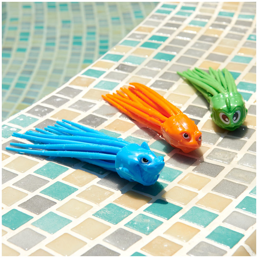 SquiDivers Kids Pool Diving Toys, 3 Pack, Bath Toys & Pool Party Supplies for Kids Ages 5 and Up