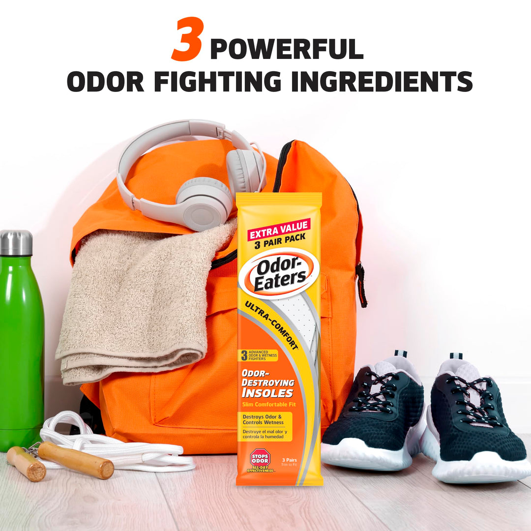 Odor-Eaters Ultra Comfort Odor-Destroying Insoles, One 