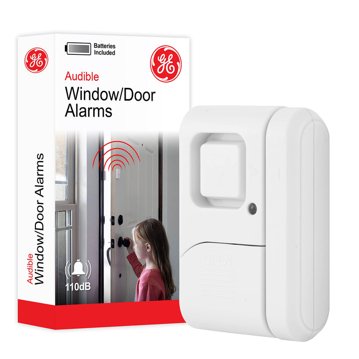 General Electric 56789 Personal Security Window and Door Alarm, 1 Pack, White