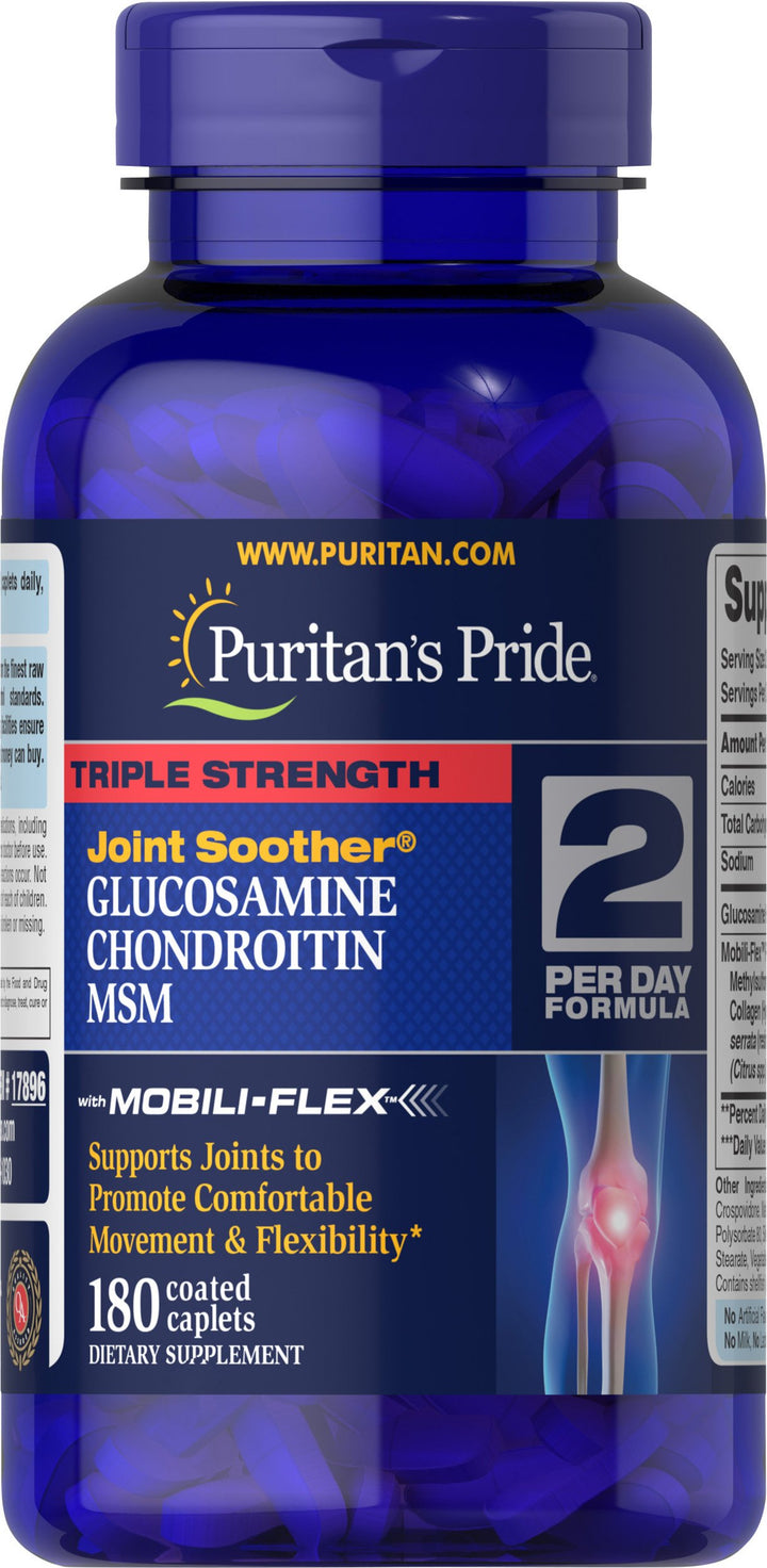 Puritan&#39;s Pride Glucosamine, Chondroitin &amp; MSM-2 Caplets Per Day Formula