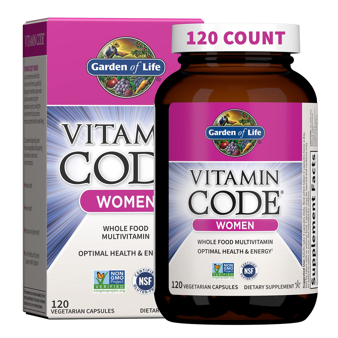 Multivitamin for Women, Vitamin Code Women&#39;s Multi - 120 Capsules, Whole Food Womens Multi, Vitamins, Iron, Folate not Folic Acid &amp; Probiotics for Womens Energy, Vegetarian Supplements