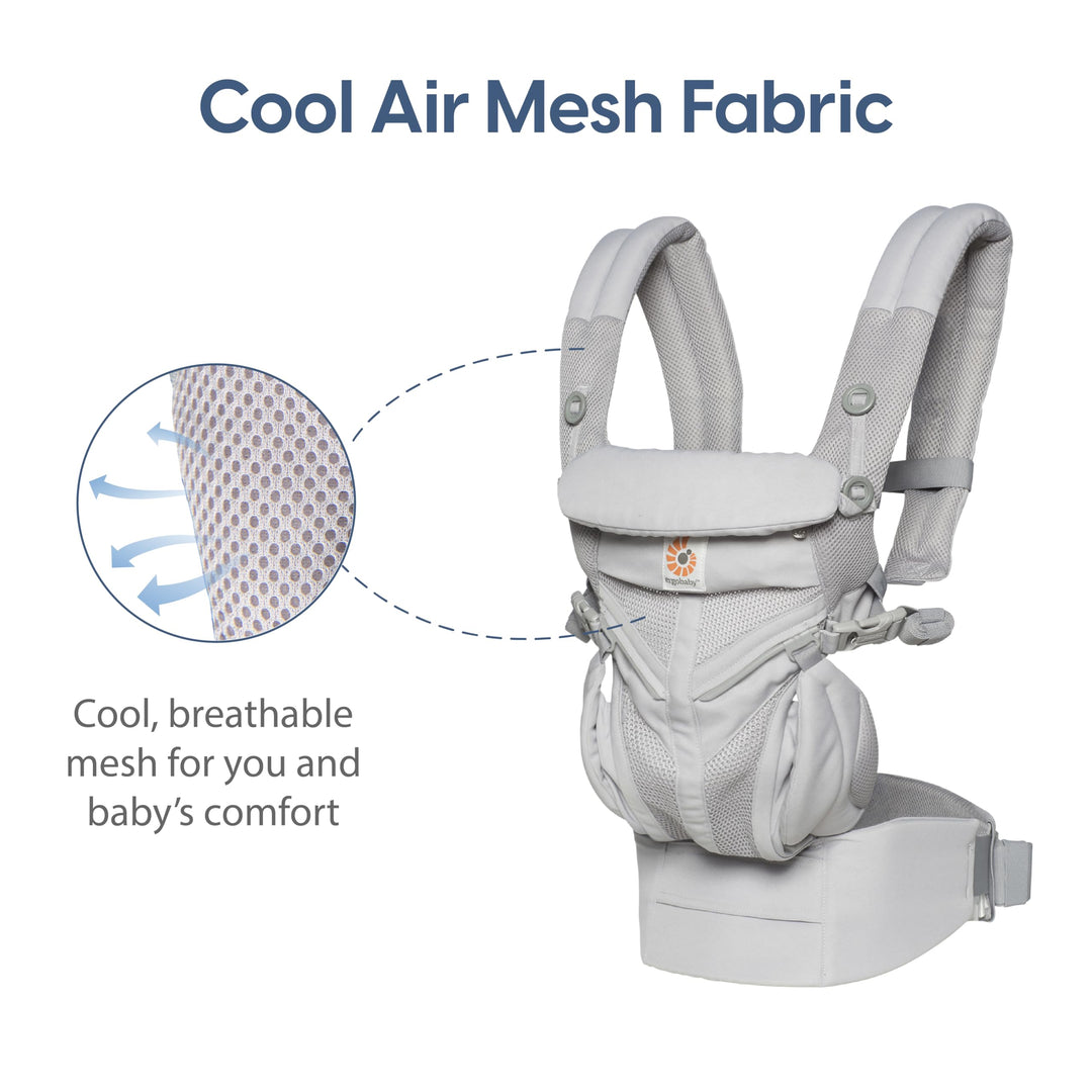 Ergobaby Omni 360 All-Position Baby Carrier for Newborn to Toddler with Lumbar Support & Cool Air Mesh (7-45 Lb), Classic Weave