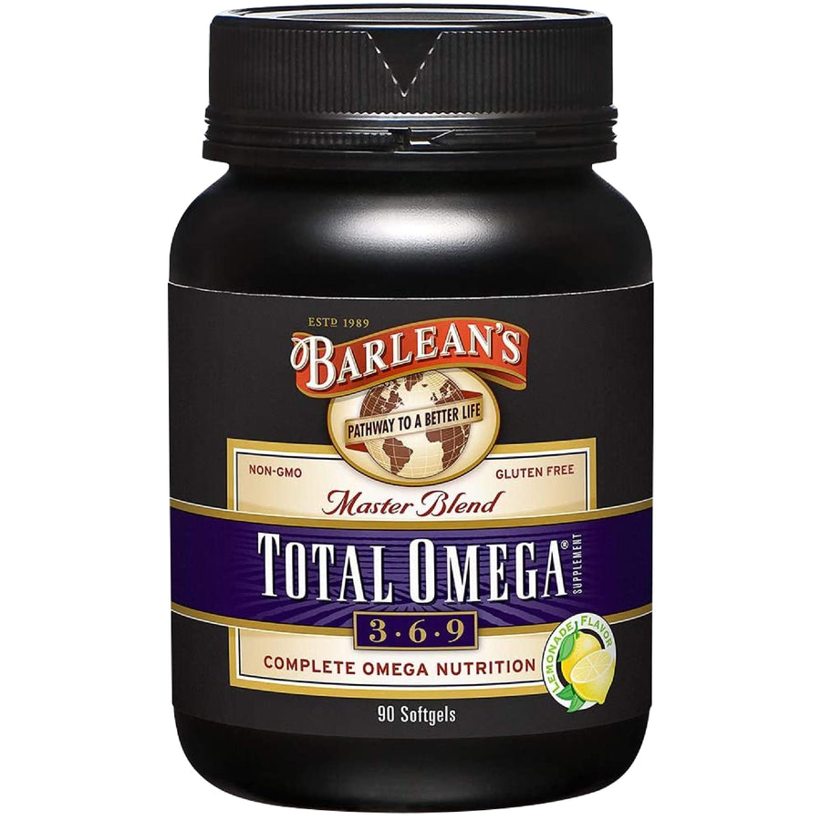 Total Omega 3 6 9 Softgels, Blended Fish Oil Supplement with Borage and Flaxseed Oil, 1,000 mg Omegas ALA, EPA, DHA and GLA for Joint Support Supplements and Heart Health, 90 Count