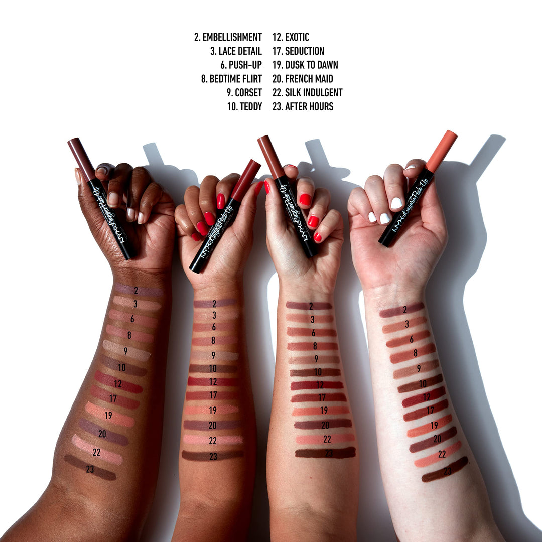 PROFESSIONAL MAKEUP Lip Lingerie Push-Up Long Lasting Plumping Lipstick - Seduction (Reddish Brown Nude)