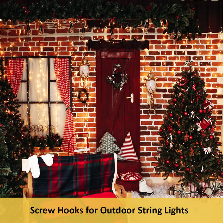 50 Pcs Screw Hooks, 1-1/4 Inch Bronze Cup Hooks Screw in Mug Hooks Metal Heavy Duty Screw Wood Wall Ceiling Hooks Plant Hooks Indoor Outdoor for Utensils Plants Baskets Lights Wreaths