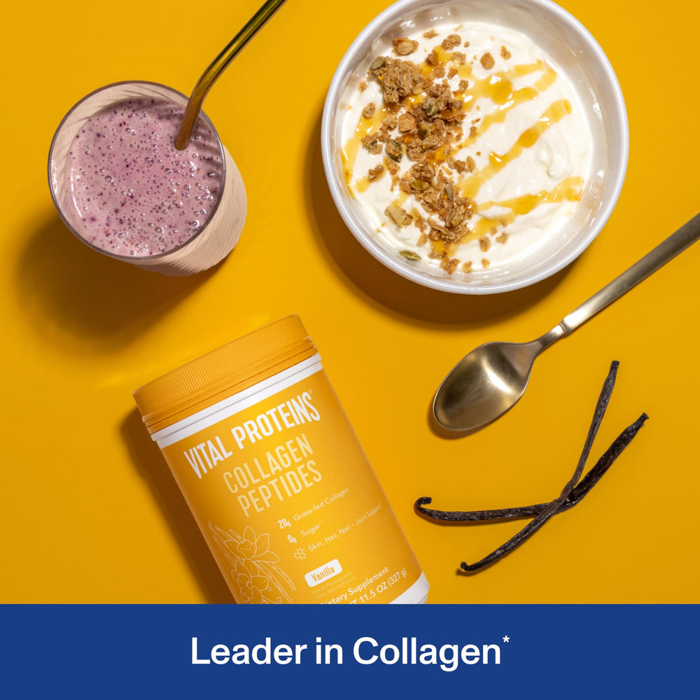 Collagen Peptides Powder Vanilla - Supports Hair, Skin, Nails, Bones, Joints, Powder for Women