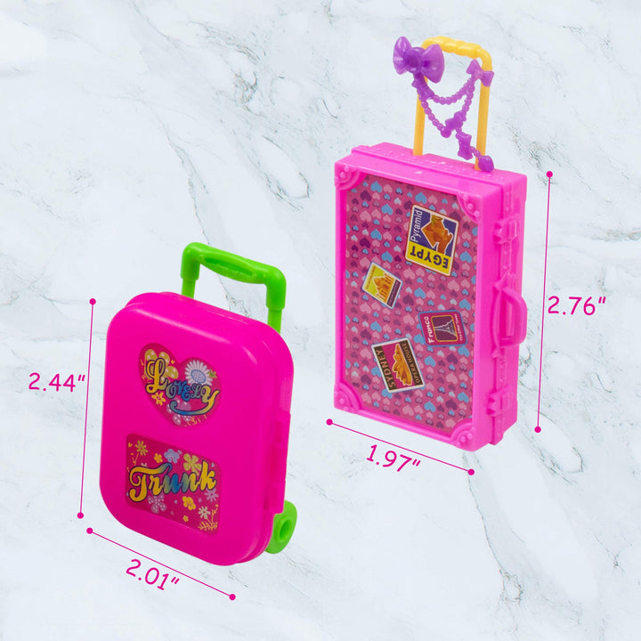 AUEAR, 2 Pcs Fashion Travel Hard Suitcase Box Reception Reception Accessories Gift Luggage for Wedding Decoration