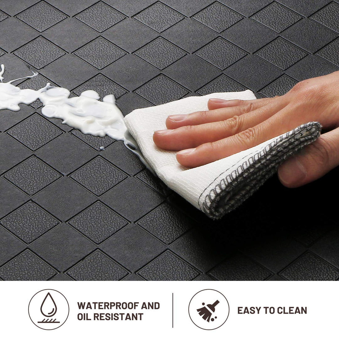 Floor Mat Cushioned Anti-Fatigue ,17.3x28,Thick Waterproof Non-Slip Mats and Rugs Heavy Duty Ergonomic Comfort Rug for Kitchen,Floor,Office,Sink,Laundry,Black