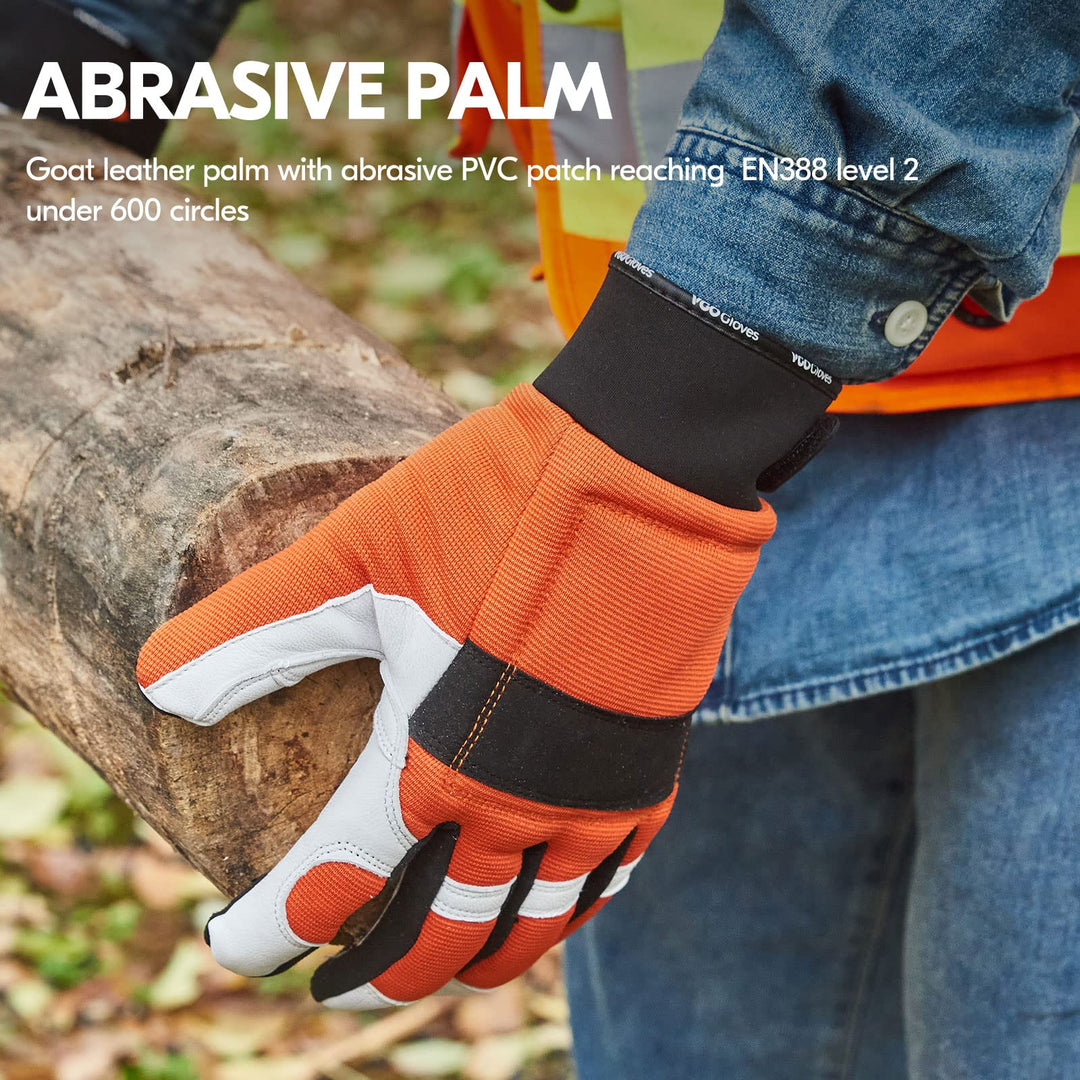 Vgo... Chainsaw Gloves Cut Resistant 12-Layer, Work Glo