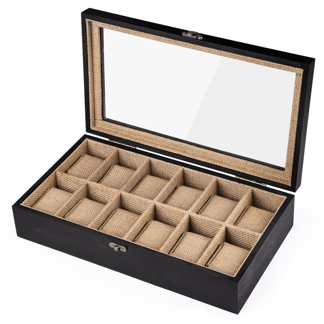 SRIWATANA Watch Box, Watch Case Organizer for Men Women