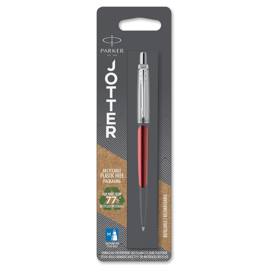 Jotter Kensington Red CT Ballpoint Pen, Blister pack