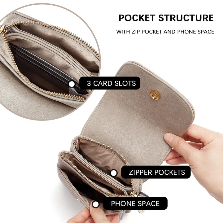 BOSTANTEN Vegan Leather Small Crossbody Bags for Women 
