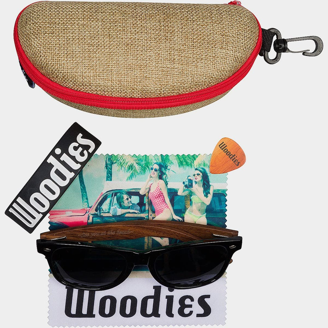 Woodies Walnut Wood Sunglasses with Dark Polarized Lens