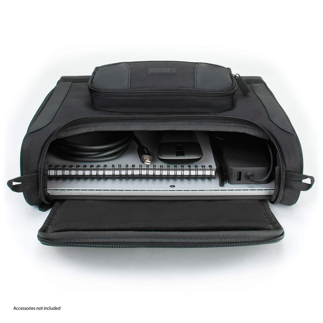 Small Messenger Bag Compatible with Microsoft Surface Pro 11th Gen, Surface Pro 10, Pro 9, Pro 8 - Shoulder Bag Travel Tablet Bag Fits Surface Accessories, Charger, Keyboard, Mouse (Black)