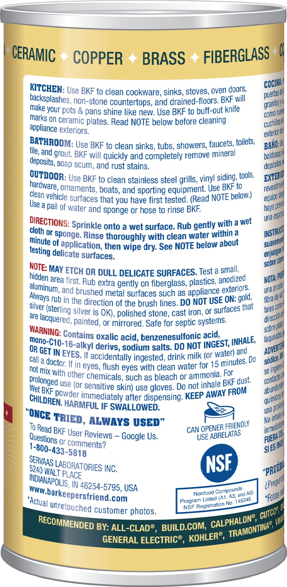 Bar Keepers Friend Powder Cleanser 12 Oz - Multipurpose