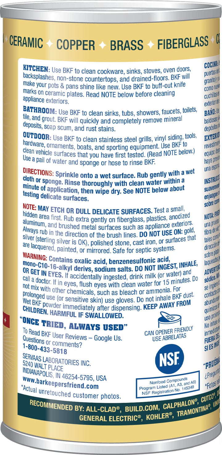 Bar Keepers Friend Powder Cleanser 12 Oz - Multipurpose