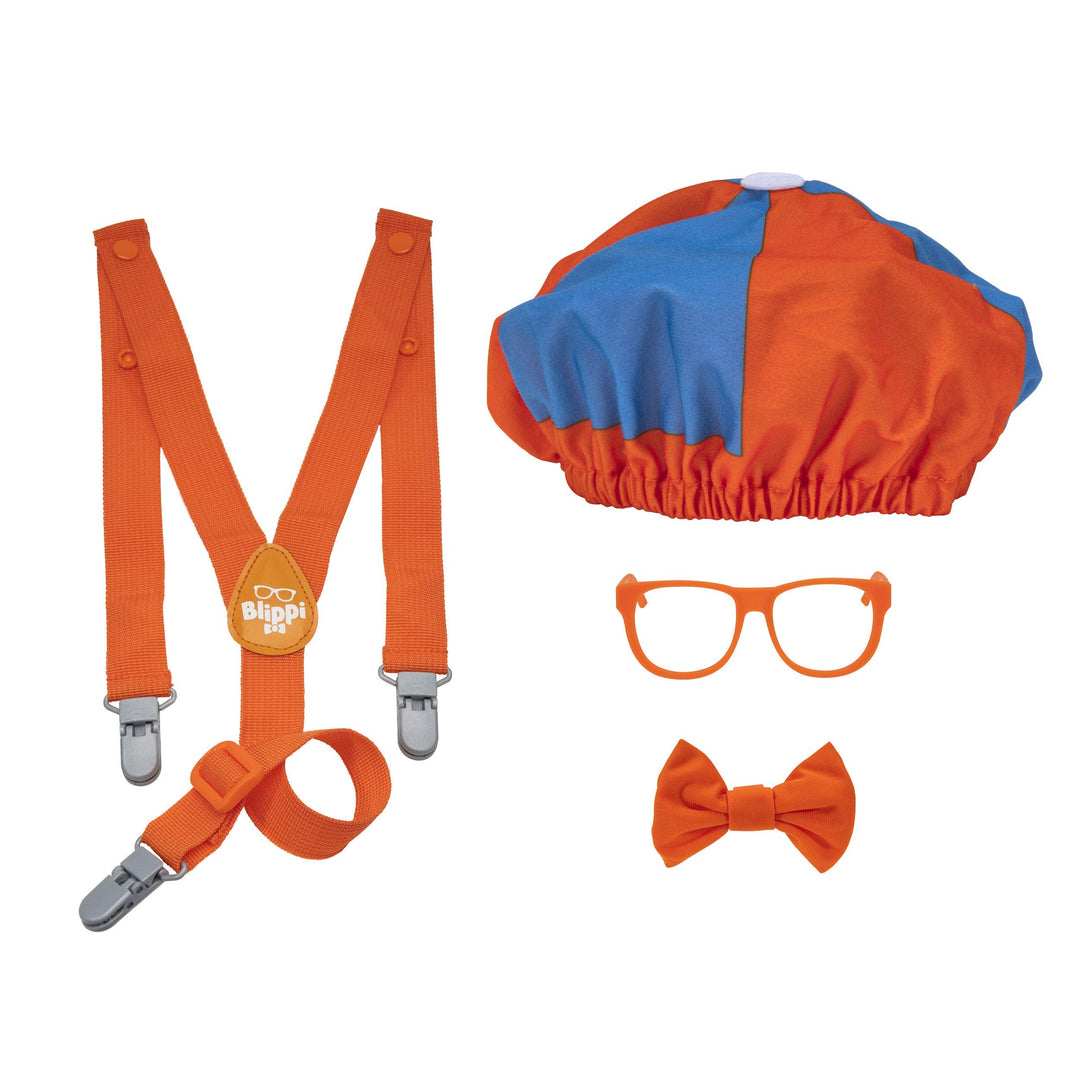 Dress Up Roleplay Set with Bow Tie, Suspenders, Hats, Glasses - For Toddlers