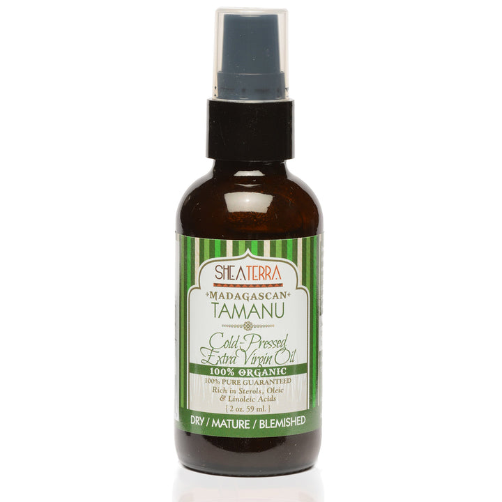 Shea Terra Madagascar Tamanu Cold-pressed Extra Virgin Oil |All Natural &amp; Organic Oil Rich in Anti-Aging Amino Acids &amp; Anti-Acne Properties for Softer, Hydrated &amp; Blemish-Free Skin – 2 oz