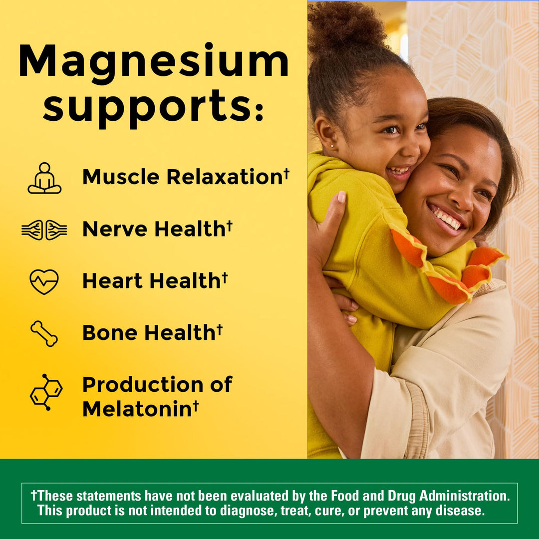 Magnesium Citrate 250 mg per serving, Magnesium Supplement for Muscle, Nerve, Bone and Heart Support, 120 Softgels, 60 Day Supply