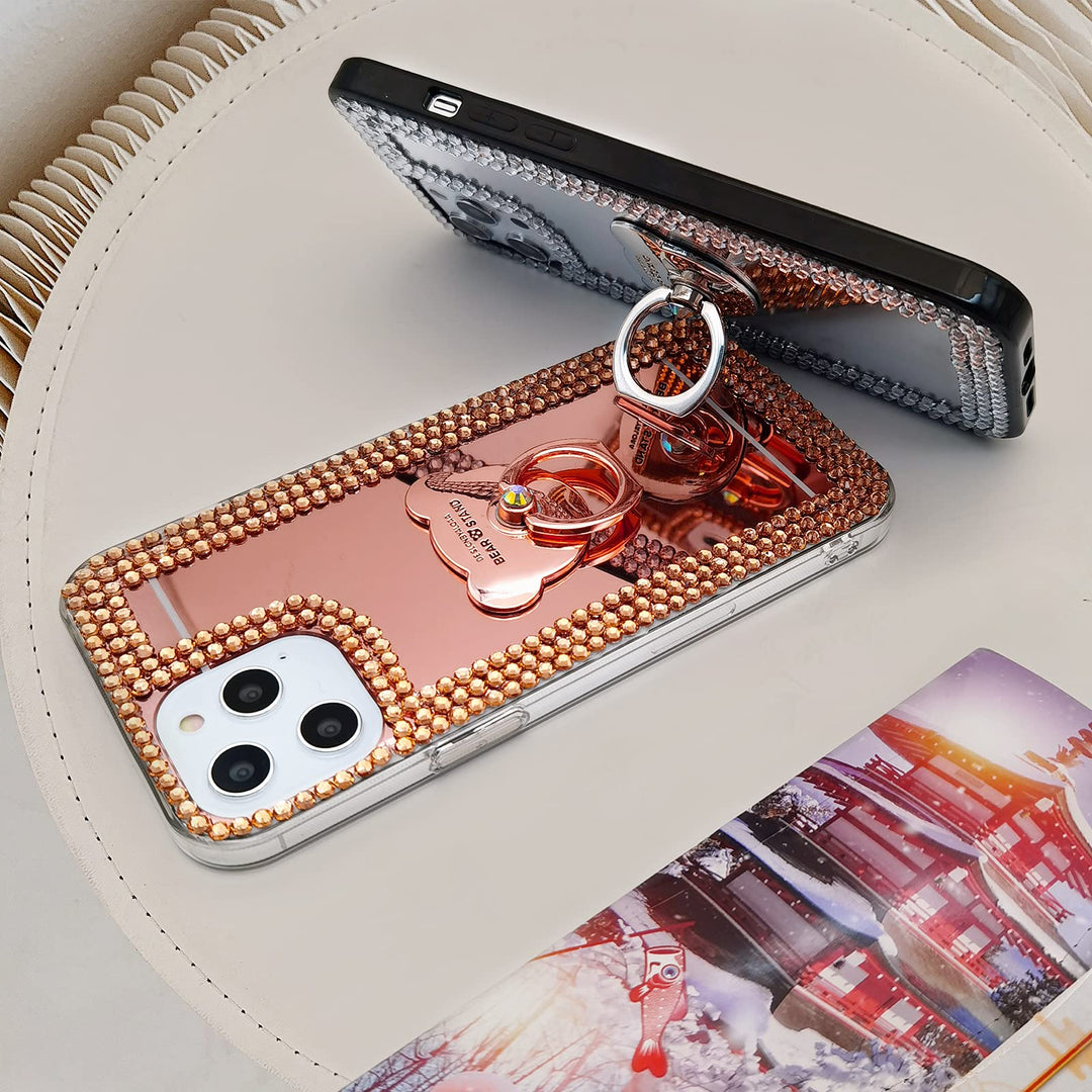 LUVI Compatible with iPhone 13 Pro Max Mirror Case Cute